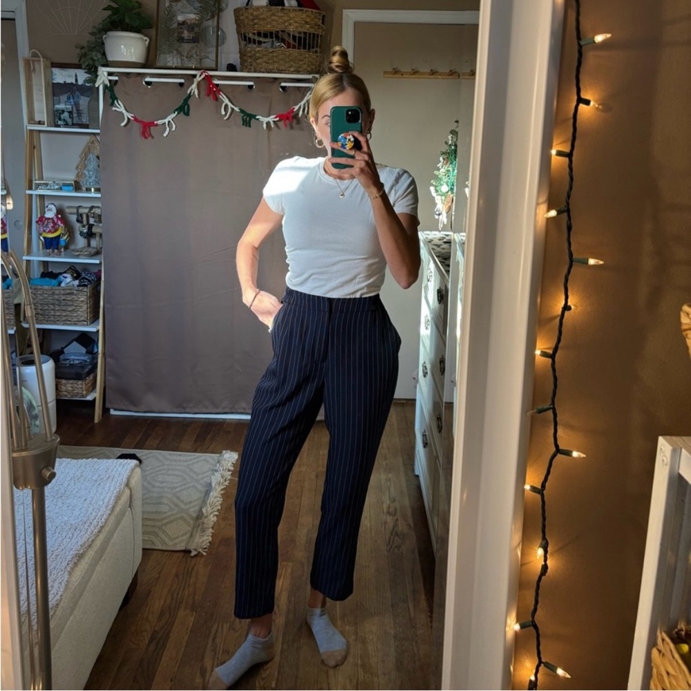 Target a new say stretch pin striped high waisted trousers - Picture 6 of 15